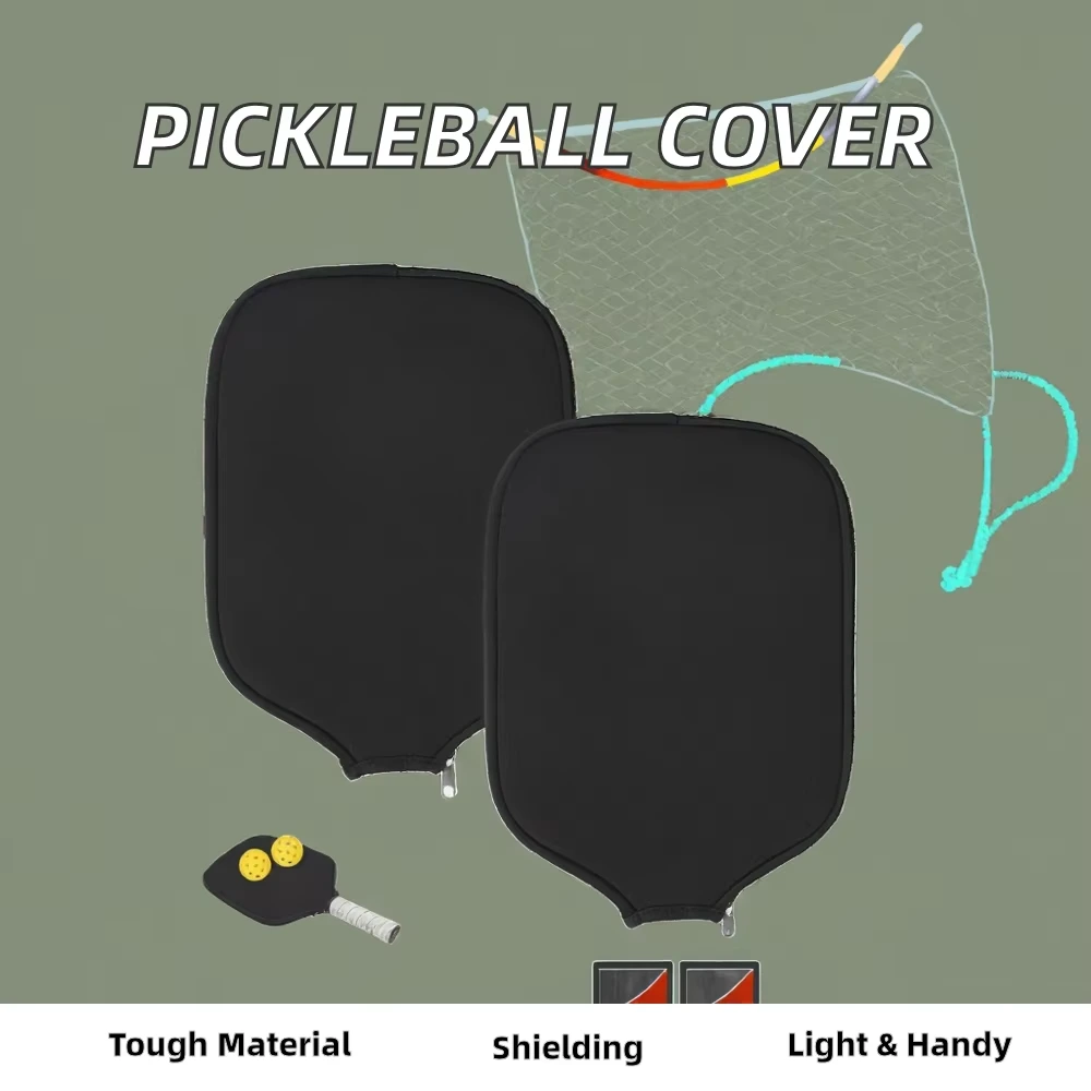 Black pickleball paddle covers