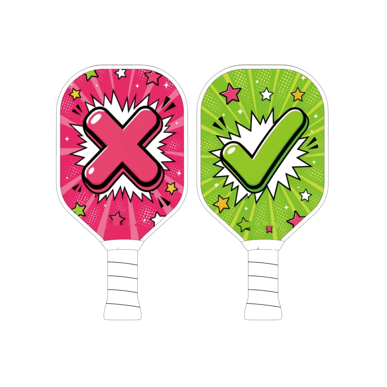 Tick & Cross paddle design reference